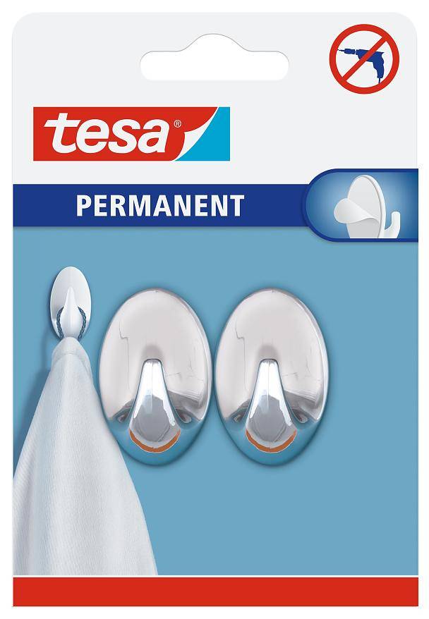 TESA ΑΥΤΟΚΟΛΛΗΤΑ ΑΓΚΙΣΤΡΑ CHROME  OVAL 2 ΤΕΜΑΧΙΑ PERMANENT LARGE